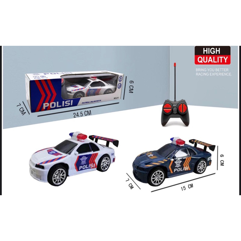 RST 211 MOBIL POLISI REMOTE CONTROL RC 1:32 / MOBIL BALAP LAMPU TERBARU