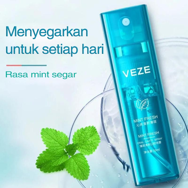 Refresh Mouth Spray Penyegar Mulut,Parfum Mulut dan Pengharum Mulut 10ml Obat Bau Mulut Penghilang -Mouth Spray Mulut Fresh untuk Menghilangkan Bau Mulut (Mint/Peach)