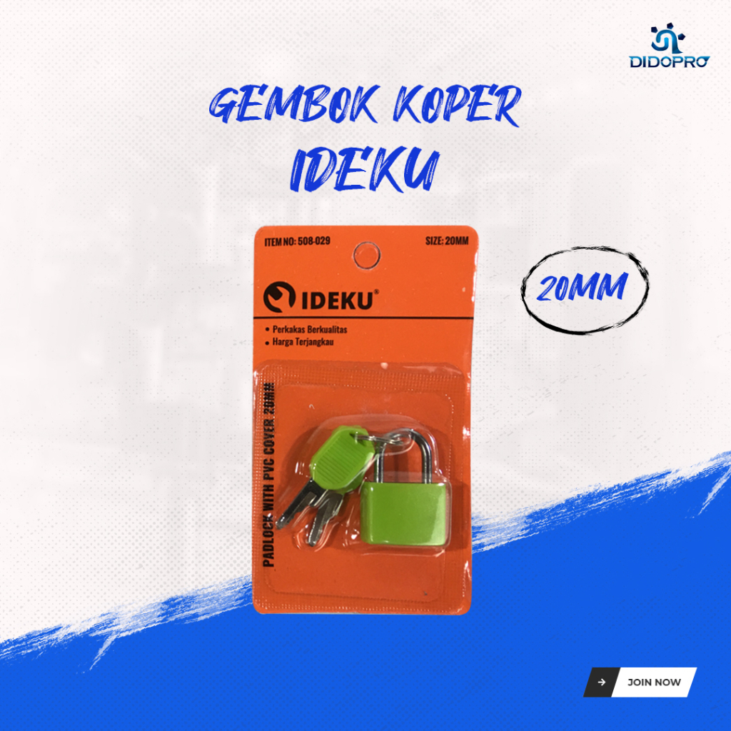 IDEKU GEMBOK KOPER 20 MM / GEMBOK MINI WARNA WARNI