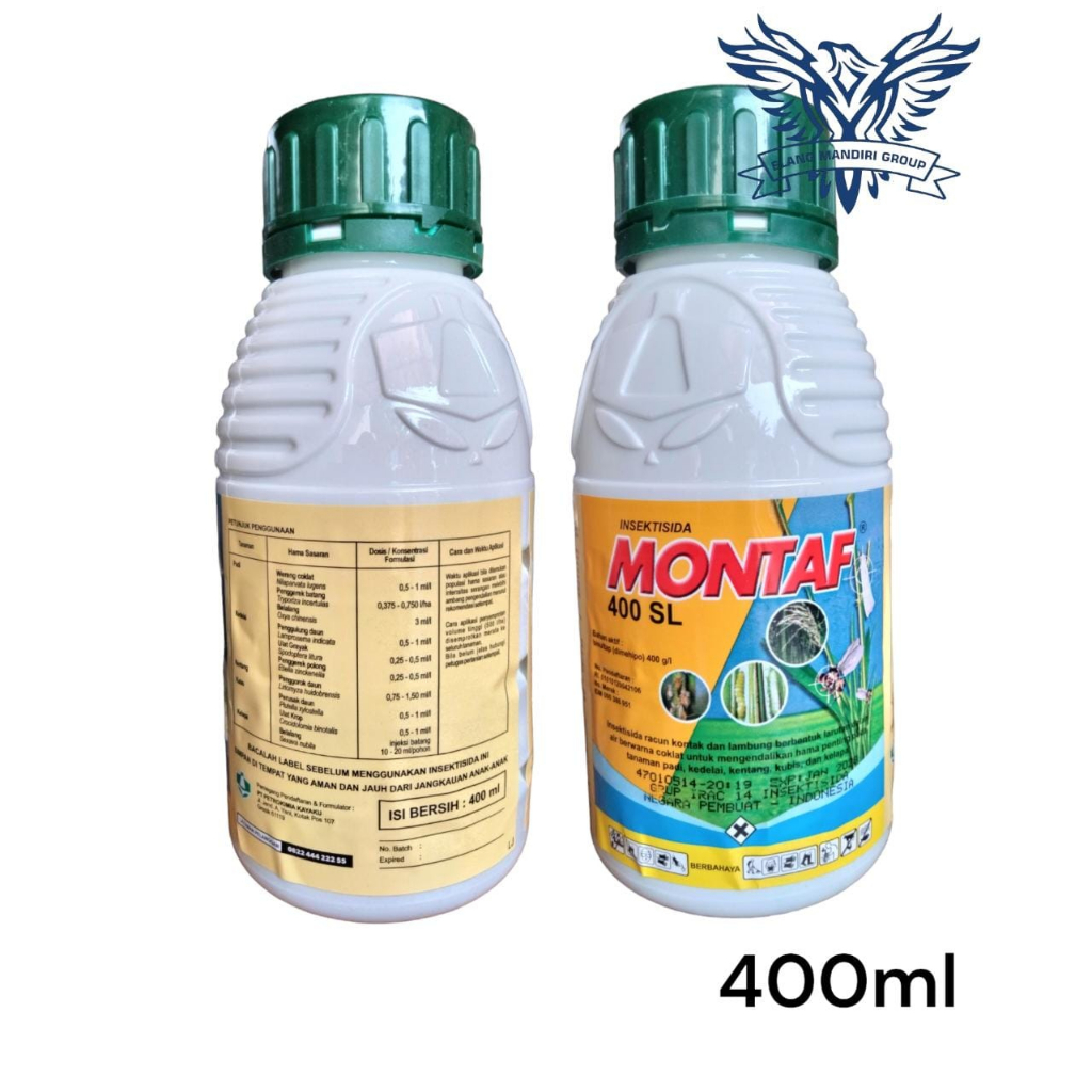 MONTAF 400 SL 400ml Bisultap (Dimehipo) 400 g/l Insektisida Pembasmi Hama Wereng Ulat Grayak Penggulung Daun Tanaman Dimocel Manuver Spontan