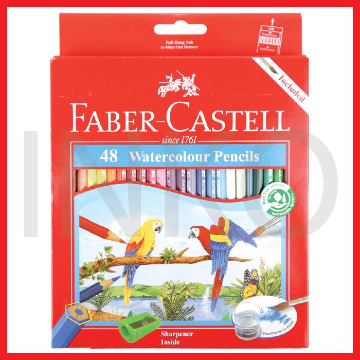 

FABER CASTELL WATERCOLOUR PENCILS 48L
