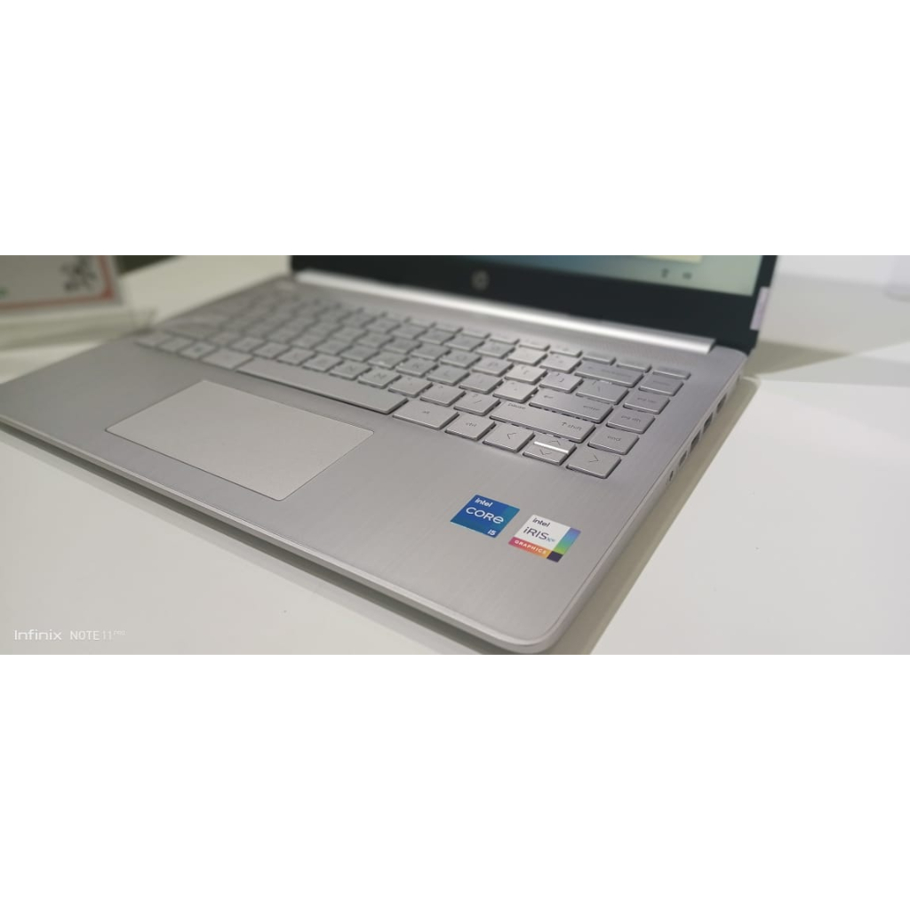 LAPTOP HP 14 INTEL I5 1135G7 16GB 512GB IRIS XE 14HD WIN11HOME SILVER ORIGINAL TERLARIS