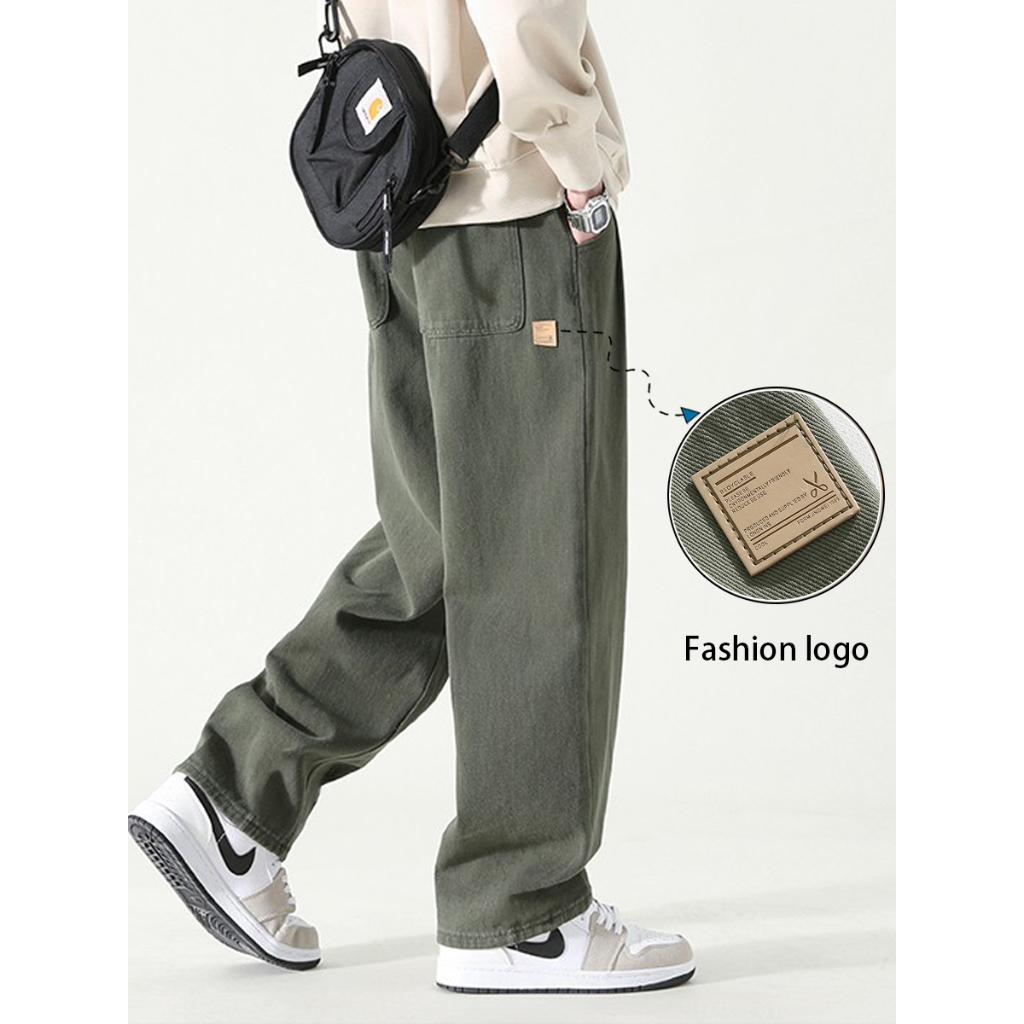 Cargo Pants Pria Regular Straight Loose Fit Pria Celana Cargo Panjang Celana Olahraga Cargo Pants korea Santai Pria Dewasa celana Training Pria Sport Trackpants Celana jogger pria