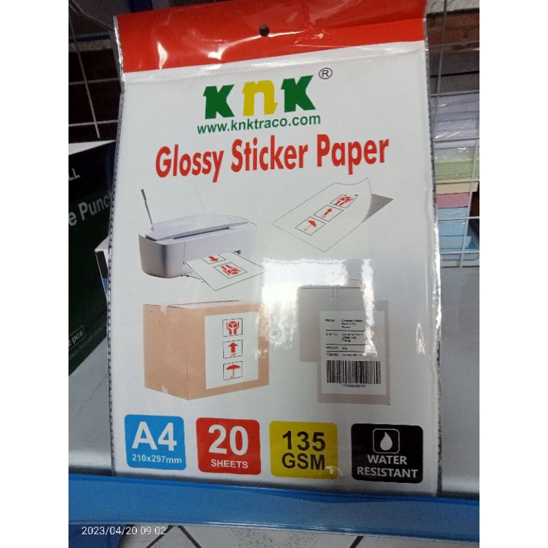 KNK Sticker Glossy A4 135 gr
