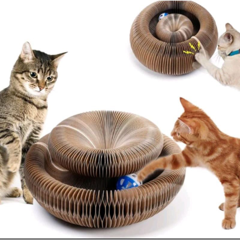 Pet Cardboard Toy Scratcher Mainan Kucing Anjing