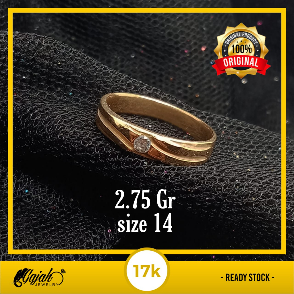 Cincin Emas 17K - 2.75 Gr Kadar 750 - 4788