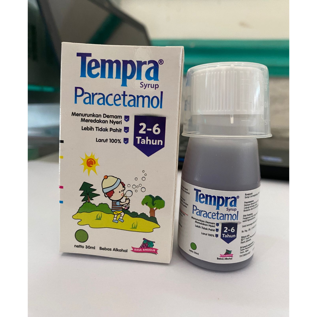 Tempra Sirup 30mL Rasa Anggur - Obat Demam Anak/Nyeri