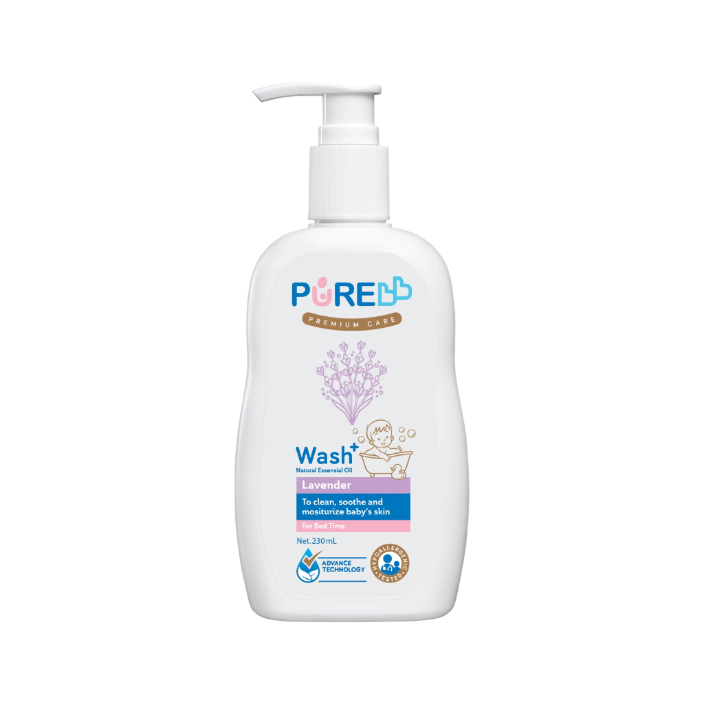 PURE BB Wash Eucalyptus 230ml Anti Bacterial Lavender Lemongrass Rosemary