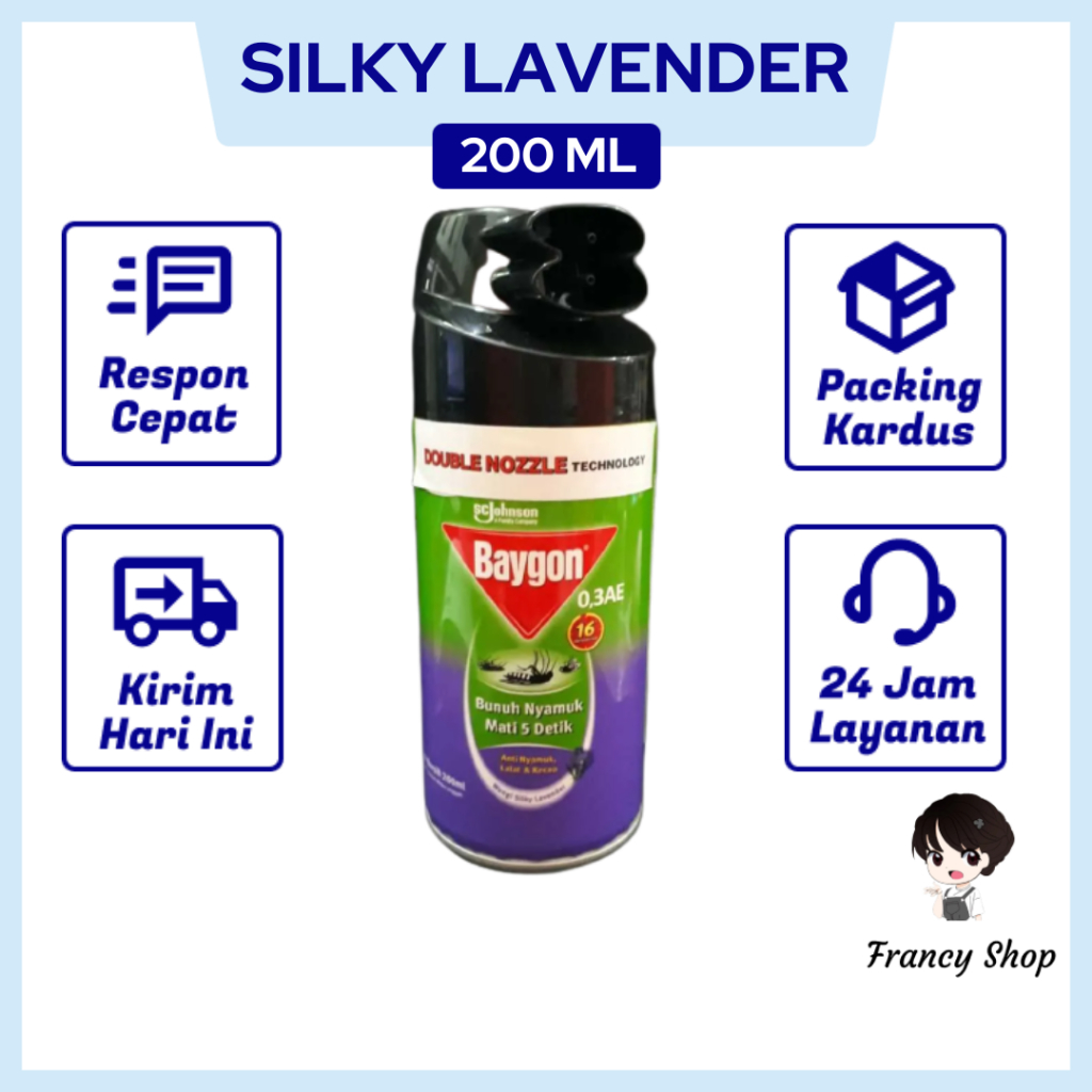 Baygon Silky Lavender Pembasmi Serangga  200 ml