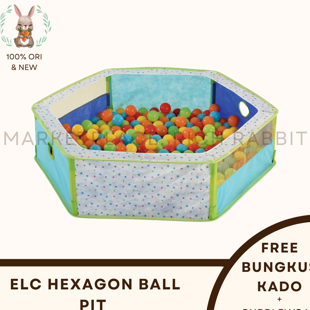 ELC Hexagon Ball Pit / Mainan Tempat Mandi Bola Anak