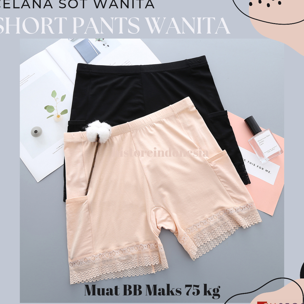 [HI] Short Pants Wanita Seamless Fit 514 Sot Pan Celana Pendek Ketat BB Maks 75 kg