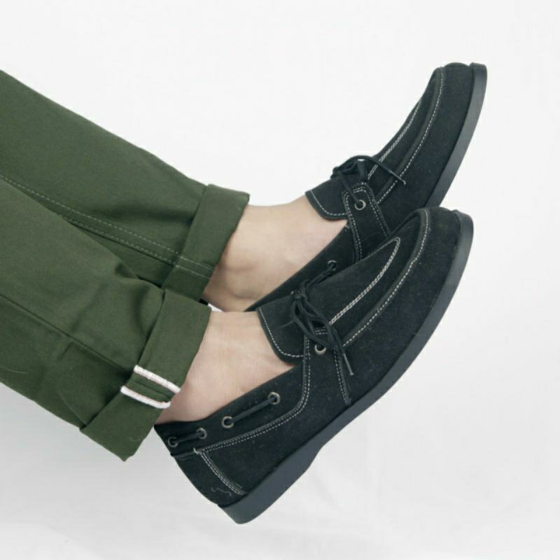 AFV1304 Sepatu Casual Pria Original Slip On Loafers Tali Kulit Suede