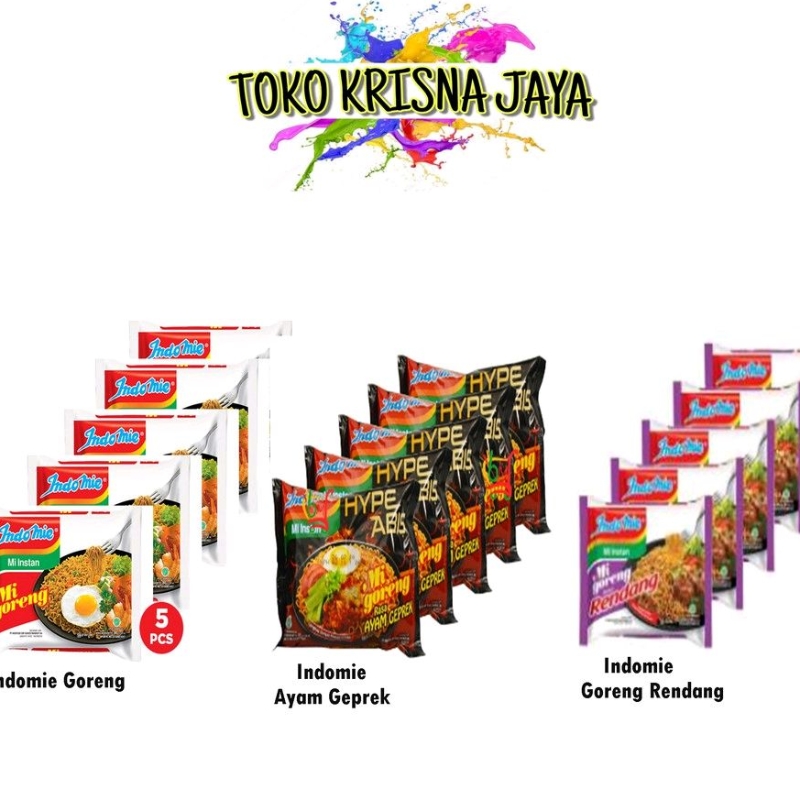 

INDOMIE GORENG | RENDANG | AYAM GEPREK HYPE ABIS MIE INSTANT 1 PACK ISI 5 PCS X 85GR