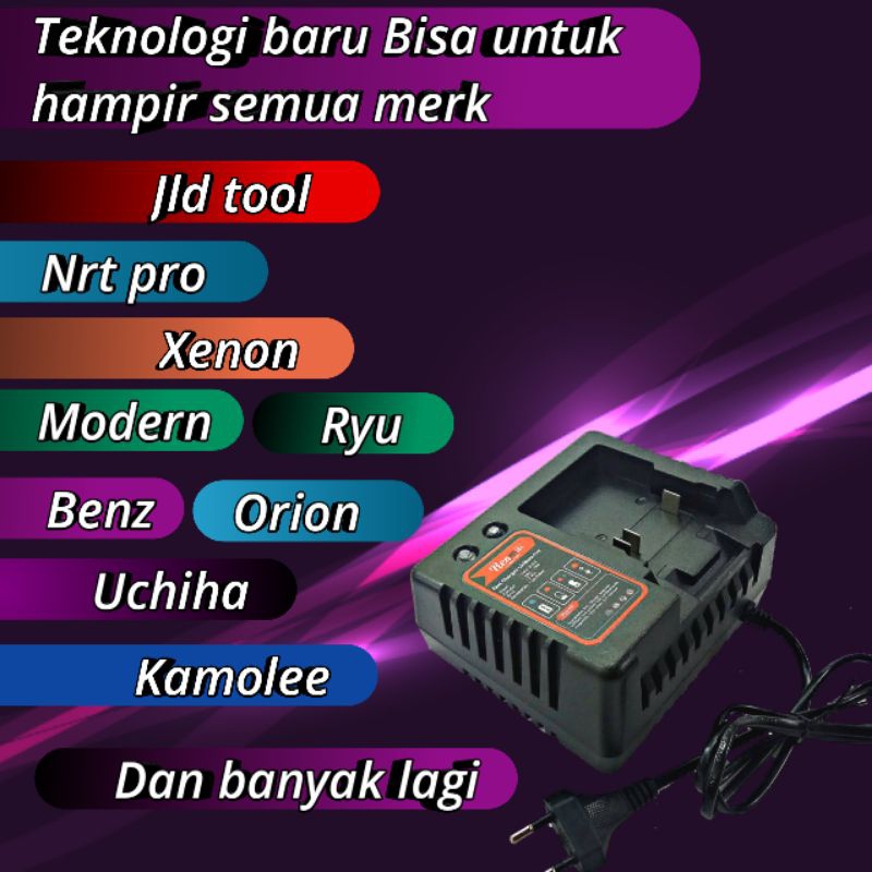 Charger Cas Doking Baterai Cordless Impact bor gerinda bisa buat jld tool 48v sunc tool