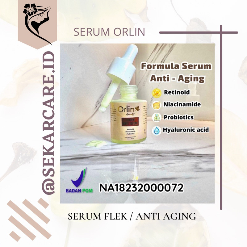 TERLARIS ! SERUM FLEK ORLIN / SERUM GLOW EXTRA ORLIN BEAUTY / SERUM FLEK / SERUM ANTI AGING ORLIN BEAUTY / MEMUDARKAN FLEK TEBAL DAN MEMUDARKAN BEKAS JERAWAT / ORLIN BEAUTY SKINCARE