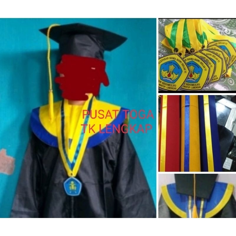 Toga TK pesanan with tabung dan mendali