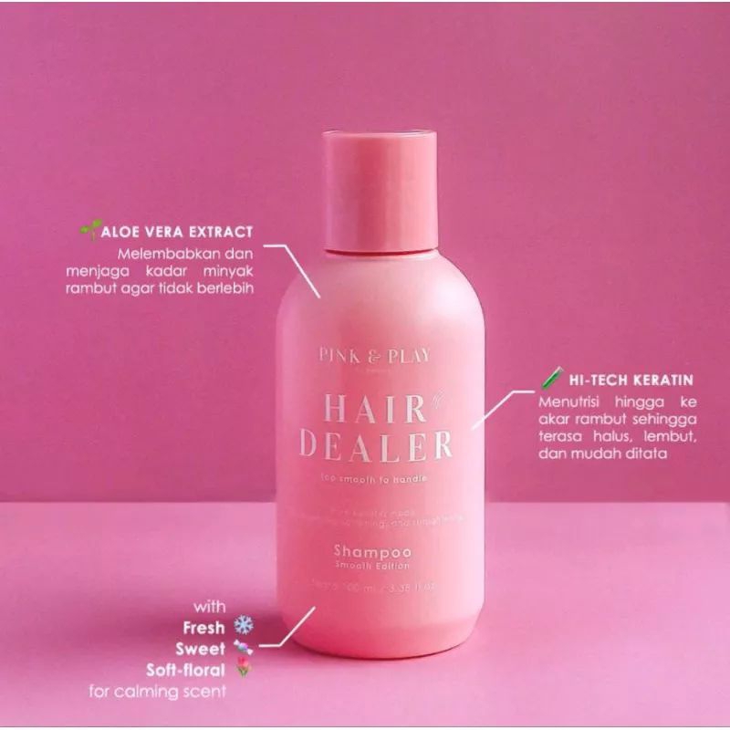 Paket Lengkap Pink And Play Hair Dealer Shampo Perawatan Rambut Lurus Dan Lembut