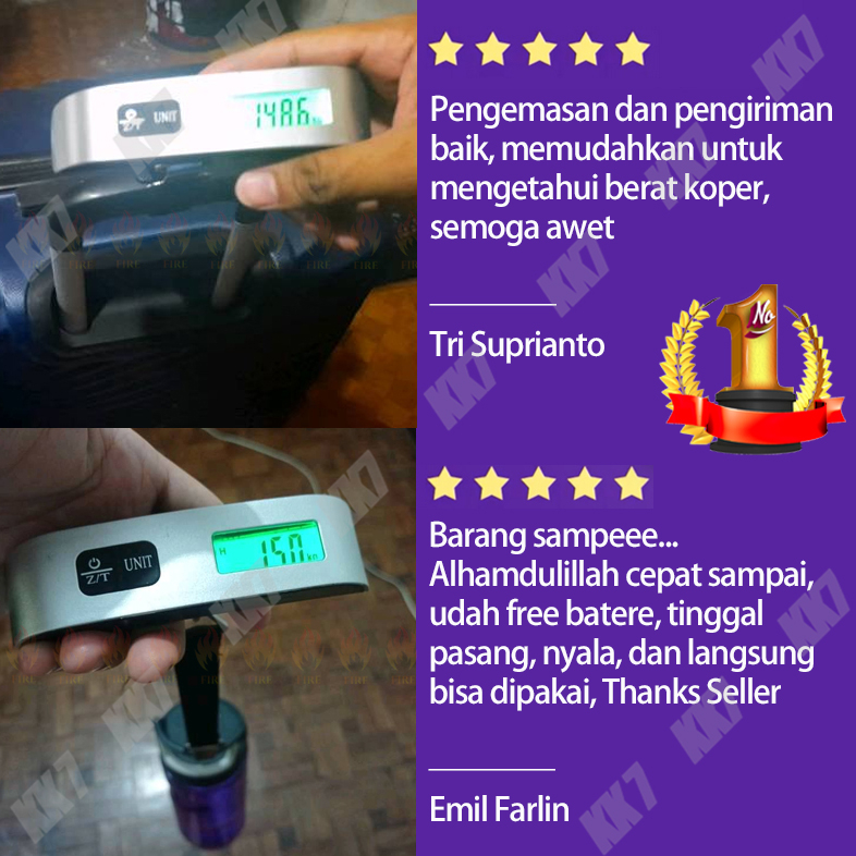 Koper Timbangan Travel Scale Electronic Luggage Scale Portable Serbaguna Koper Tas Max 50Kg