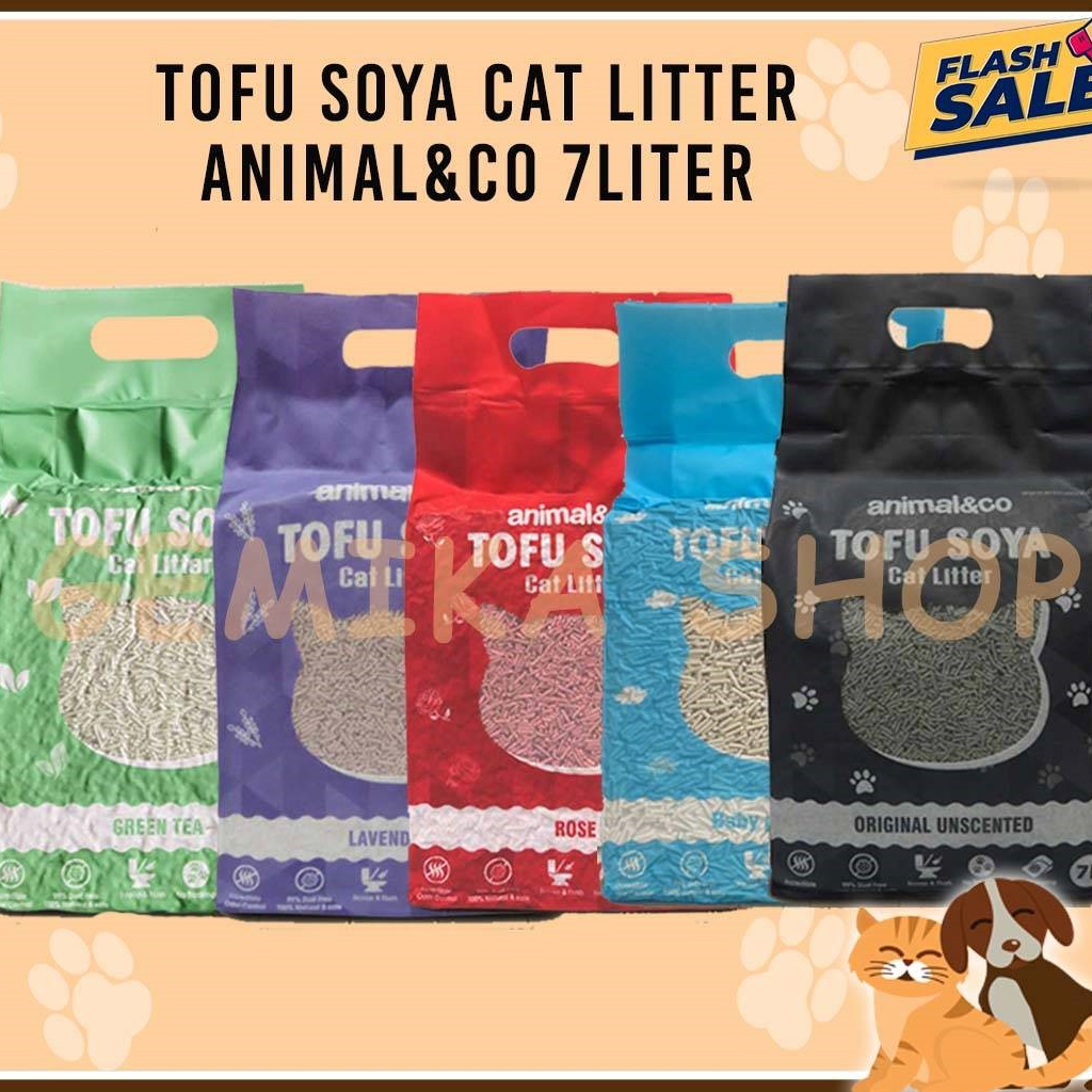 PASIR TOFU ANIMAL &amp; SOYA TOFU 7LITER/PASIR GUMPAL KUCING