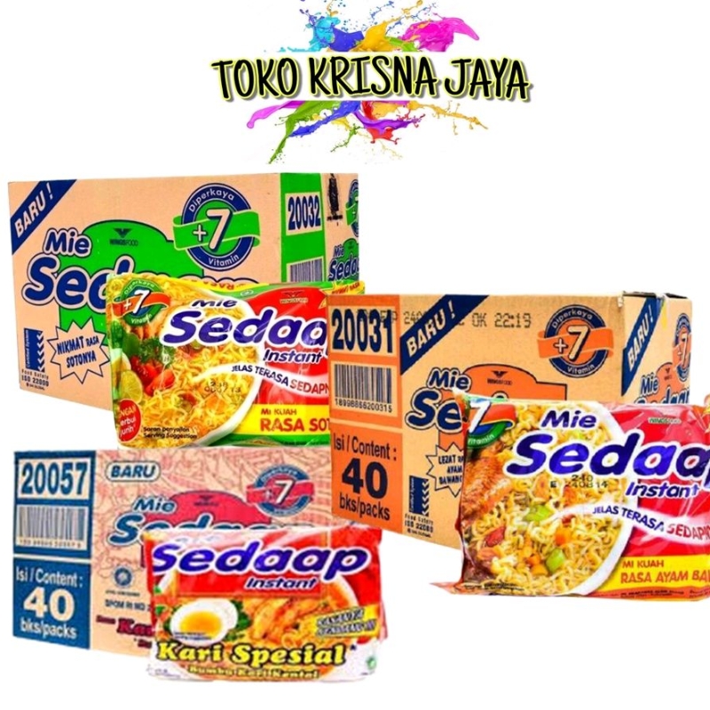 

1 DUS MIE SEDAAP KUAH RASA AYAM BAWANG | SOTO AYAM | BASO SPESIAL | KARI AYAM | KARI SPESIAL MIE INSTANT 1 DUS KARTON ISI 40 PCS X 75GR