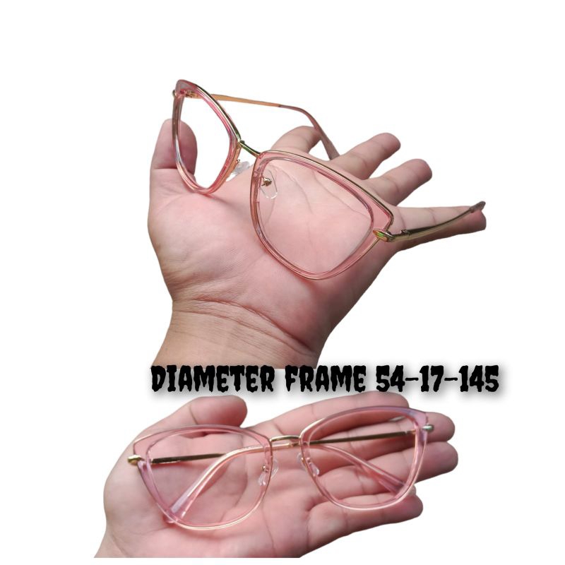 kacamata wanita frame cat eye frame pegas promo gratis lensa supersin