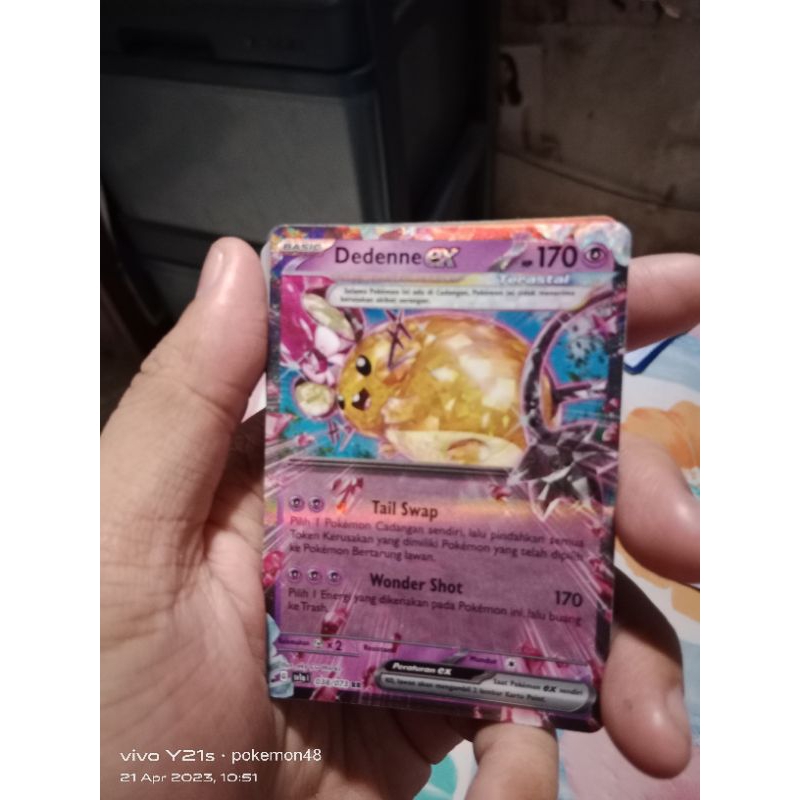 kartu pokemon hantaman triplet dedenne ex rr
