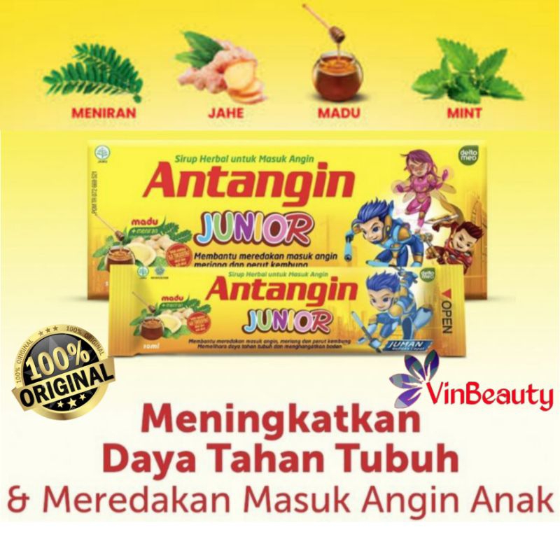 1 SACHET ANTANGIN JUNIOR 10 ML / SIRUP HERBAL MASUK ANGIN ANAK JUNIOR