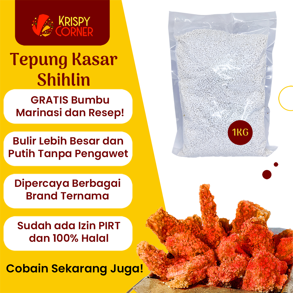 Tepung Ayam Shihlin Tapioka Kasar Tahu Aci Crispy Shilin Chicken Krispi Taiwan original XXL Chicken 