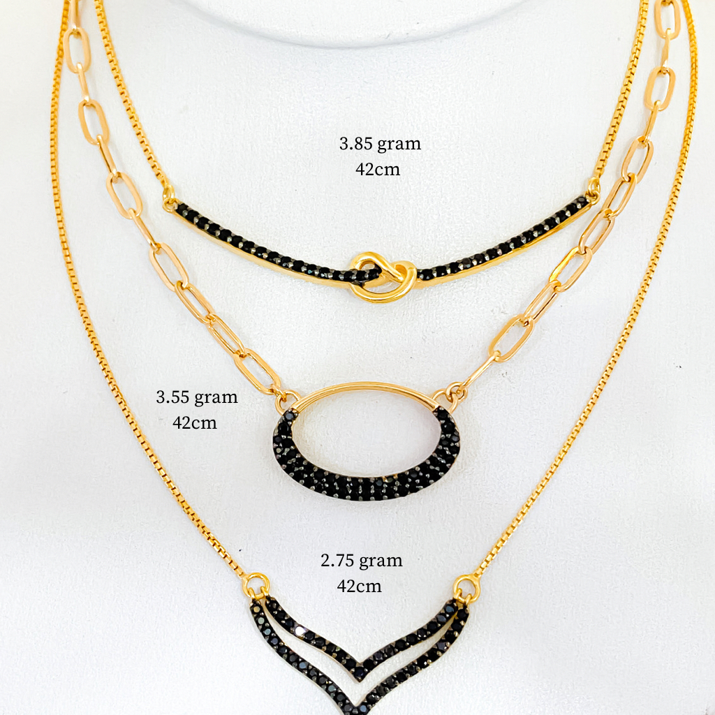 KALUNG BLACK STONE FASHION 8K - SUMBER MAS