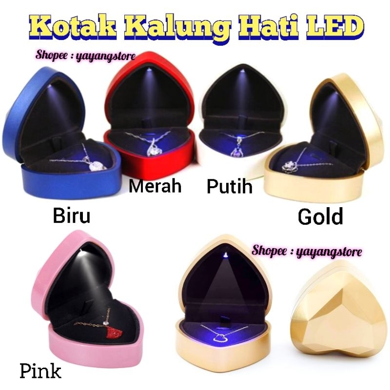 Kotak Cincin LED / Kotak Anting Lampu LEDq