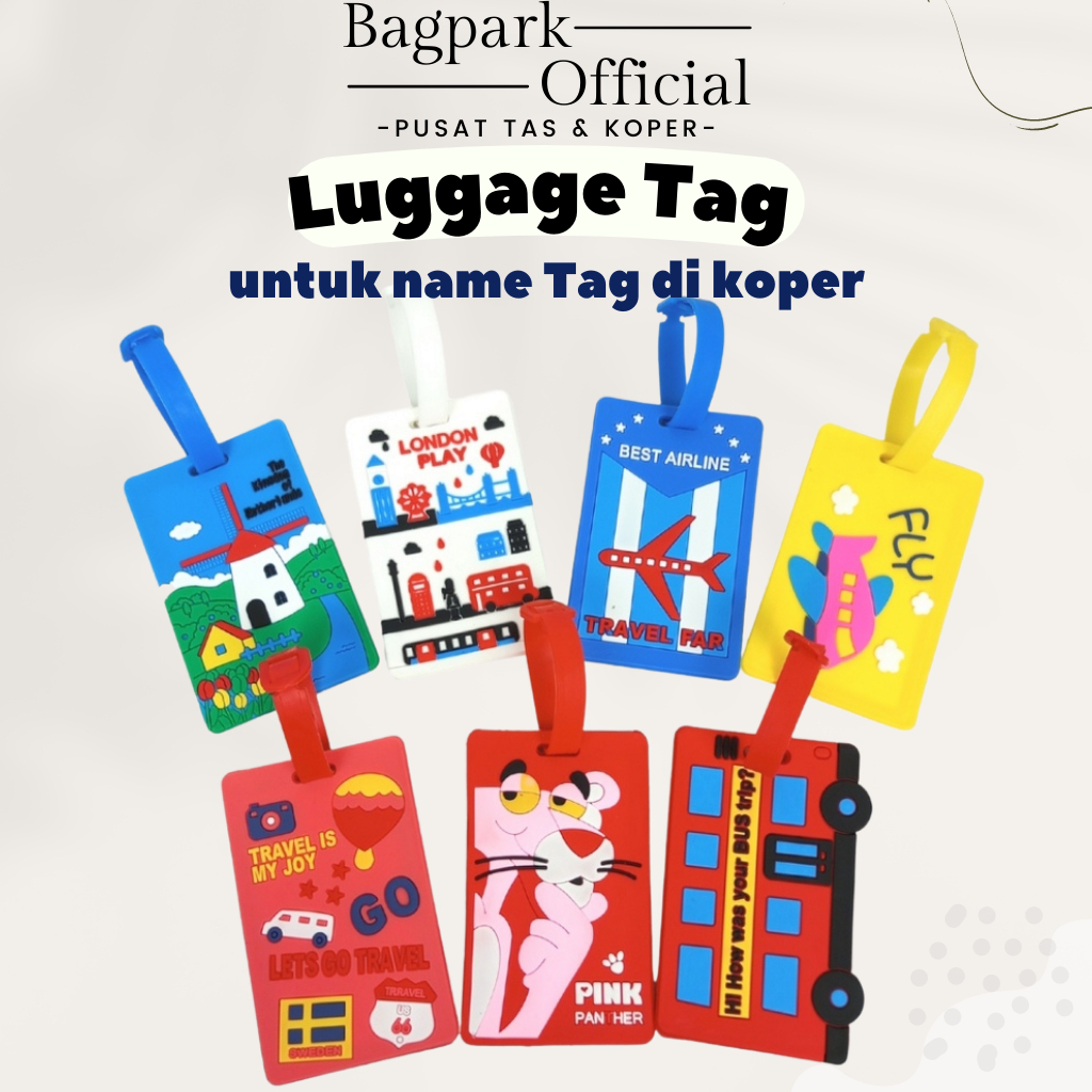 Luggage Tag Label Koper Gantungan Koper Name Tag Koper Luggage Motif Lucu Bahan Silikon Luggage Tag Label Koper Design Unik