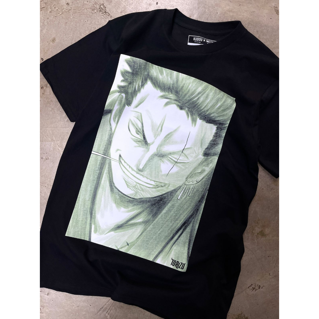 Torizu Tshirt Zoro Brush Anime Manga One Piece Mugiwara Premium Unisex