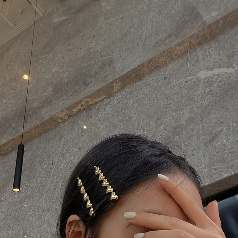 COOL CHIC METAL LOVE HAIRPIN JEPIT RAMBUT PONI BANGS BESI GOLD EMAS SILVER JEPITAN HEAD SIDE HAIR PIN CLIP HAIR ACCESSORIES KOREA INS HITS
