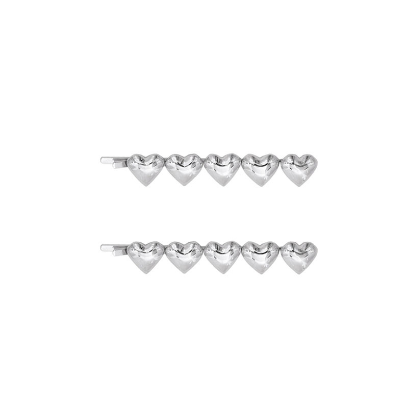 COOL CHIC METAL LOVE HAIRPIN JEPIT RAMBUT PONI BANGS BESI GOLD EMAS SILVER JEPITAN HEAD SIDE HAIR PIN CLIP HAIR ACCESSORIES KOREA INS HITS