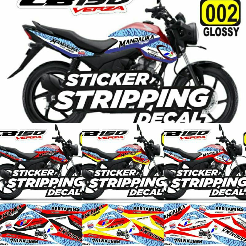 Stiker Striping Honda Verza CB 150 new /sticker variasi cb150 lis custom Mandalika/Verza new