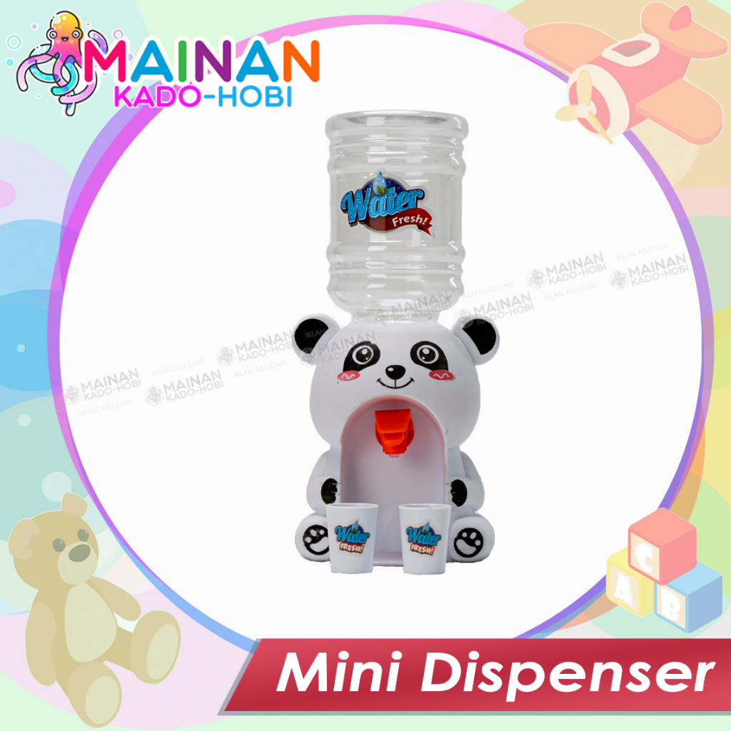 MAINAN EDUKASI ANAK MINIATUR DISPENSER GALON AIR MINI KARAKTER LUCU