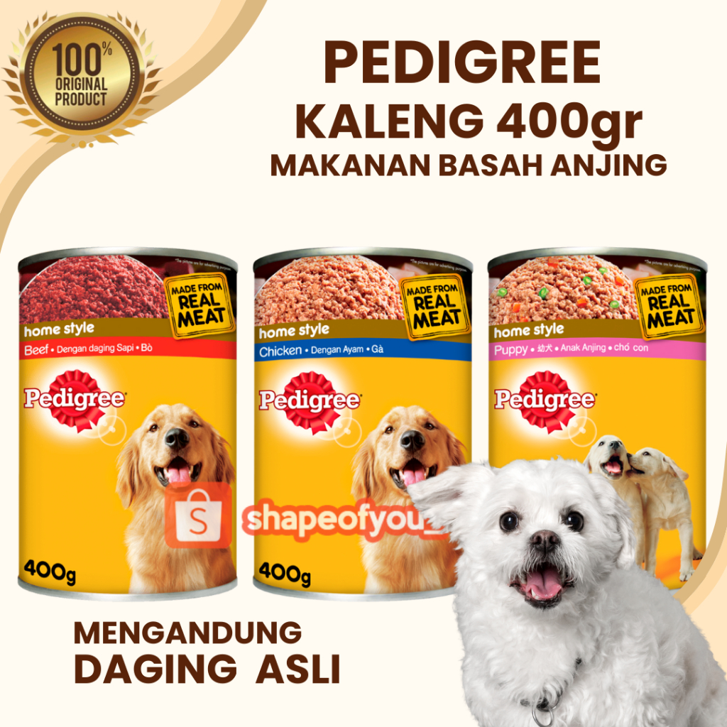 Pedigree Kaleng 400gr Dog Wet Food Can Kalengan Pedigri Makanan Basah Anjing Pedigre Puppy 400gr