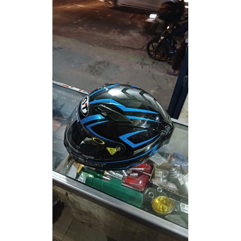 Helm KYT Falcon Blue Carbon