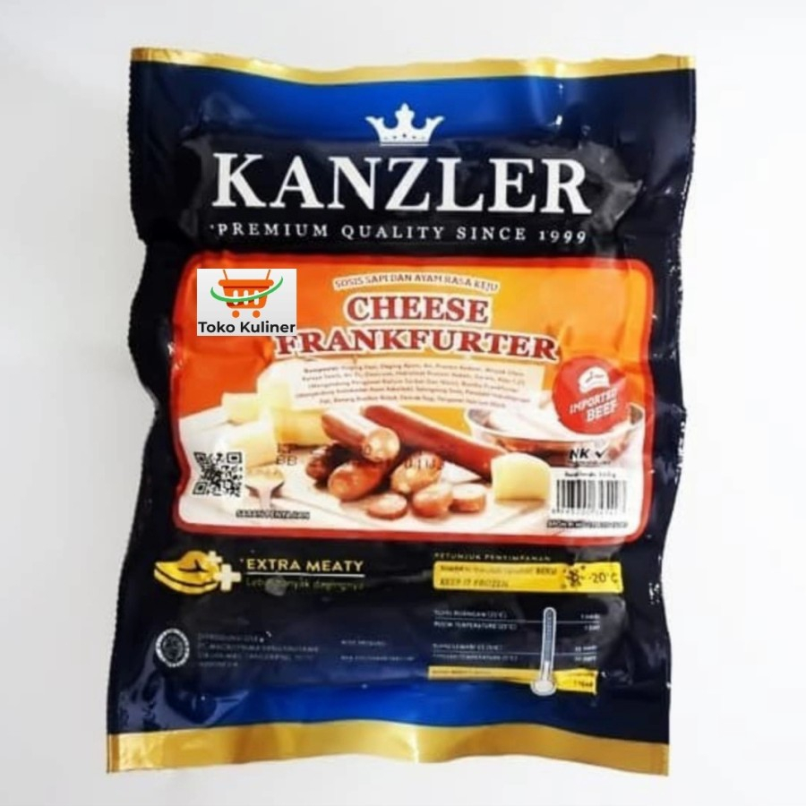 

Kanzler Sosis Sapi Cheese Frankfurter 360gr