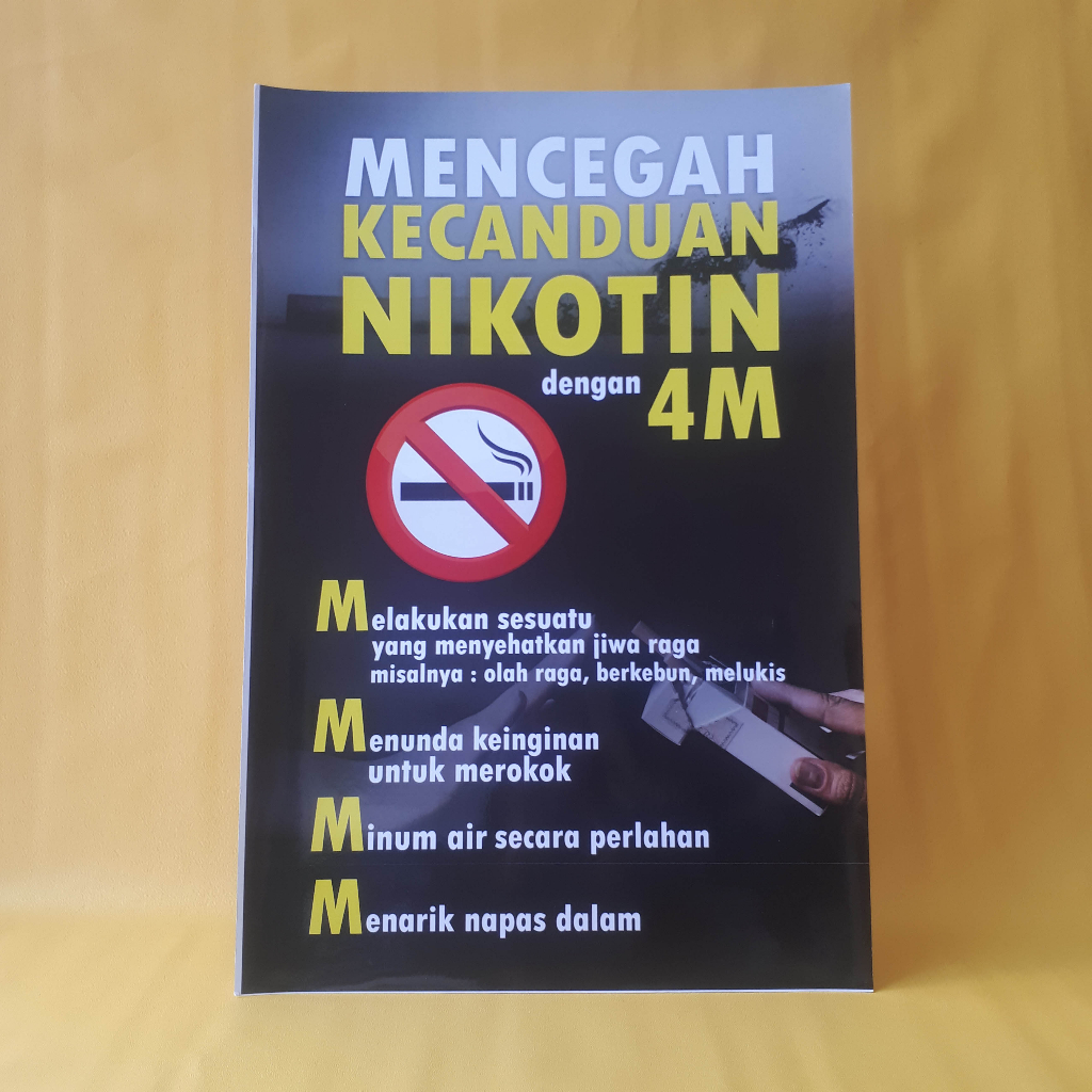 Poster Dilarang Merokok | Poster Mencegah Kecanduan Nikotin | No Smoking | Poster Kesehatan