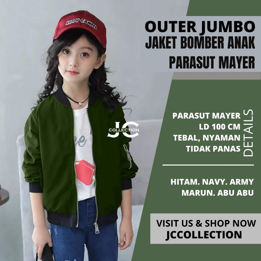 Jaket Anak Perempuan / Jaket Bomber Anak Cewek Remaja Umur 10 Tahun - 17 Tahun - JCCollections