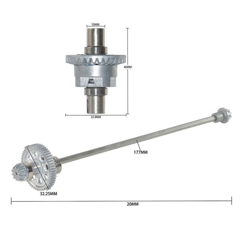gear differential xinlehong 9125 dan drive shaft full set upgrade