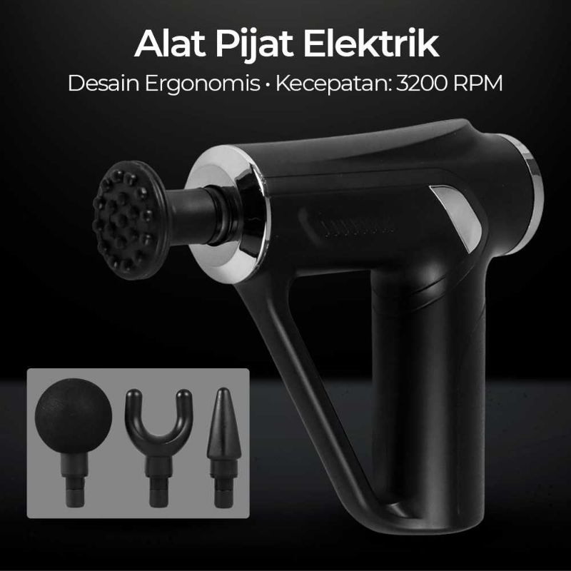 SITUOFUN Alat Pijat Elektrik Pundak Punggung Massage Gun 3200RPM - HB-008