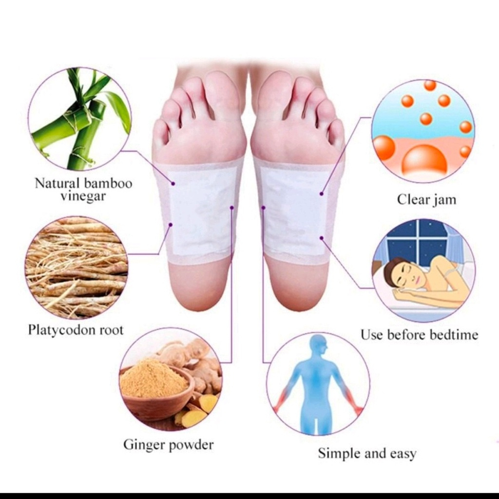 Koyo Kaki Foot Detox Herbal Bau Foot Patch 50pcs Buang Racun Tubuh