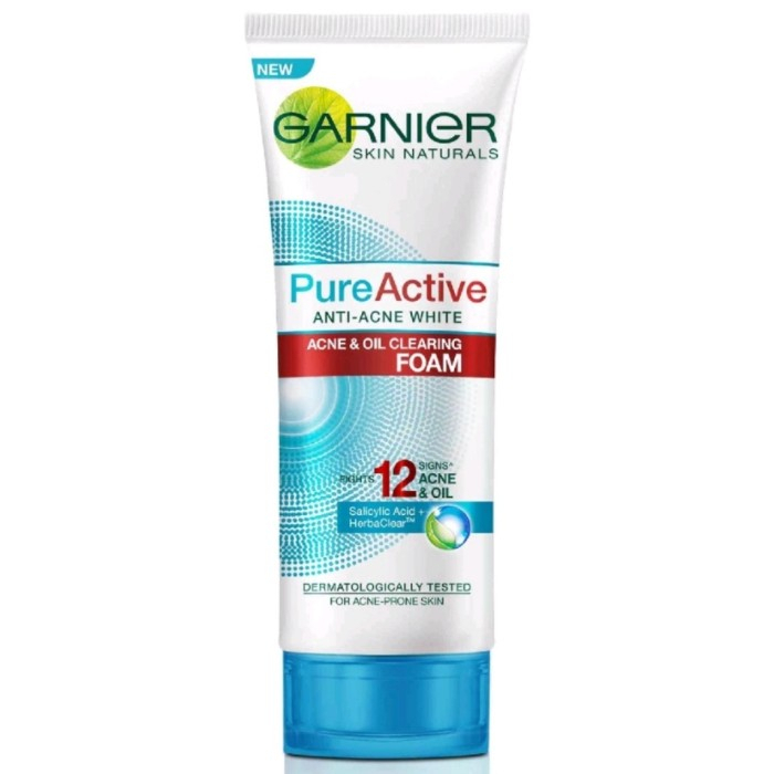 GARNIER FACIAL FOAM ACNE &amp; OIL FACIAL WASH SABUN CUCI MUKA 100ML