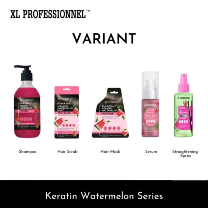 XL PROFESSIONEL KERATIN WATERMELON HAIR SCRUB MASKER VIT RAMBUT 30ML