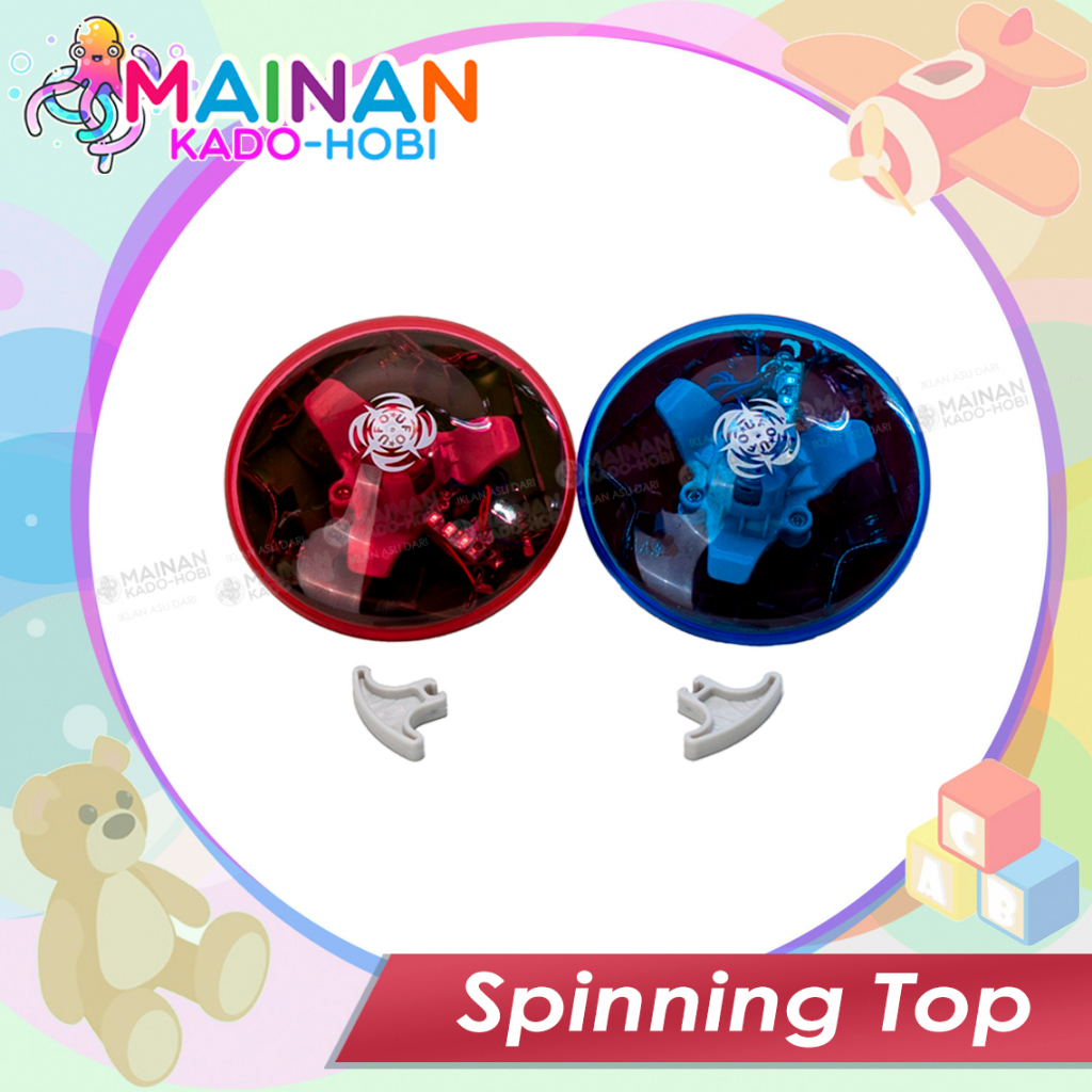 HADIAH MAINAN MOTORIK ANAK SPINNING TOP GANGSING GYRO MUSIK LAMPU LED