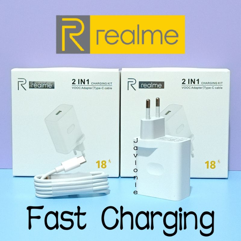 Charger Cas Casan Realme Narzo 20 30A 50A 6i 7i 8i 8 5G C17 C25 C25S C35 Prime ORI Fast Charging Original 18 Watt TYPE C