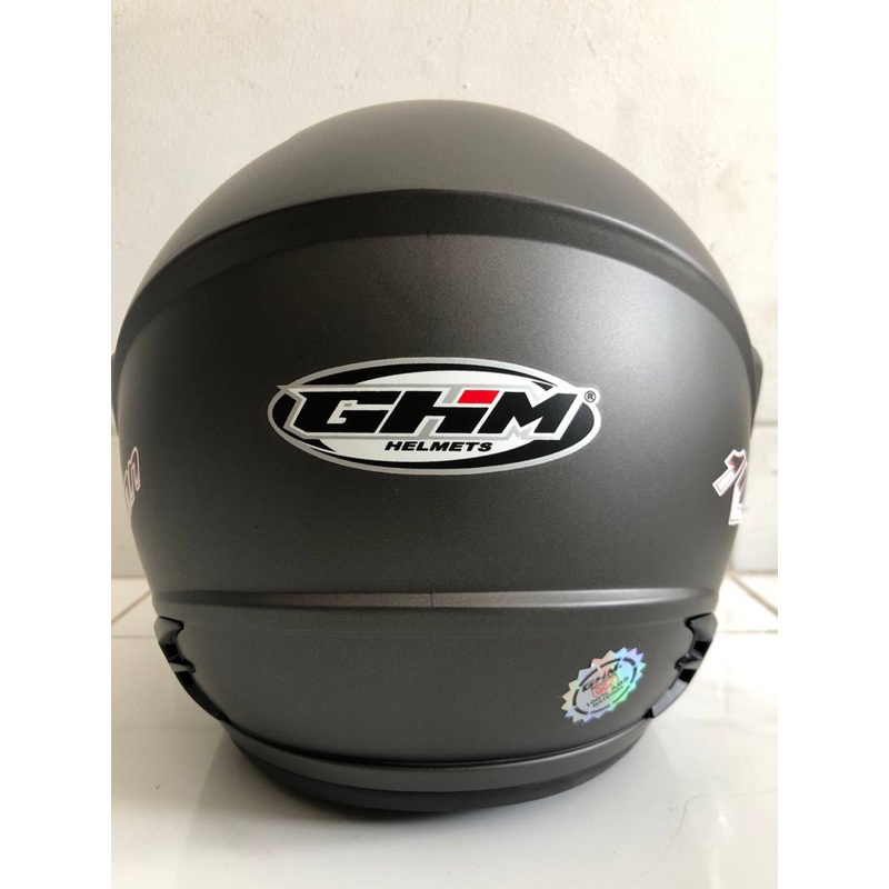 Helm Dewasa Warna Grey Solid Merk GHM SNI Terlaris Termurah