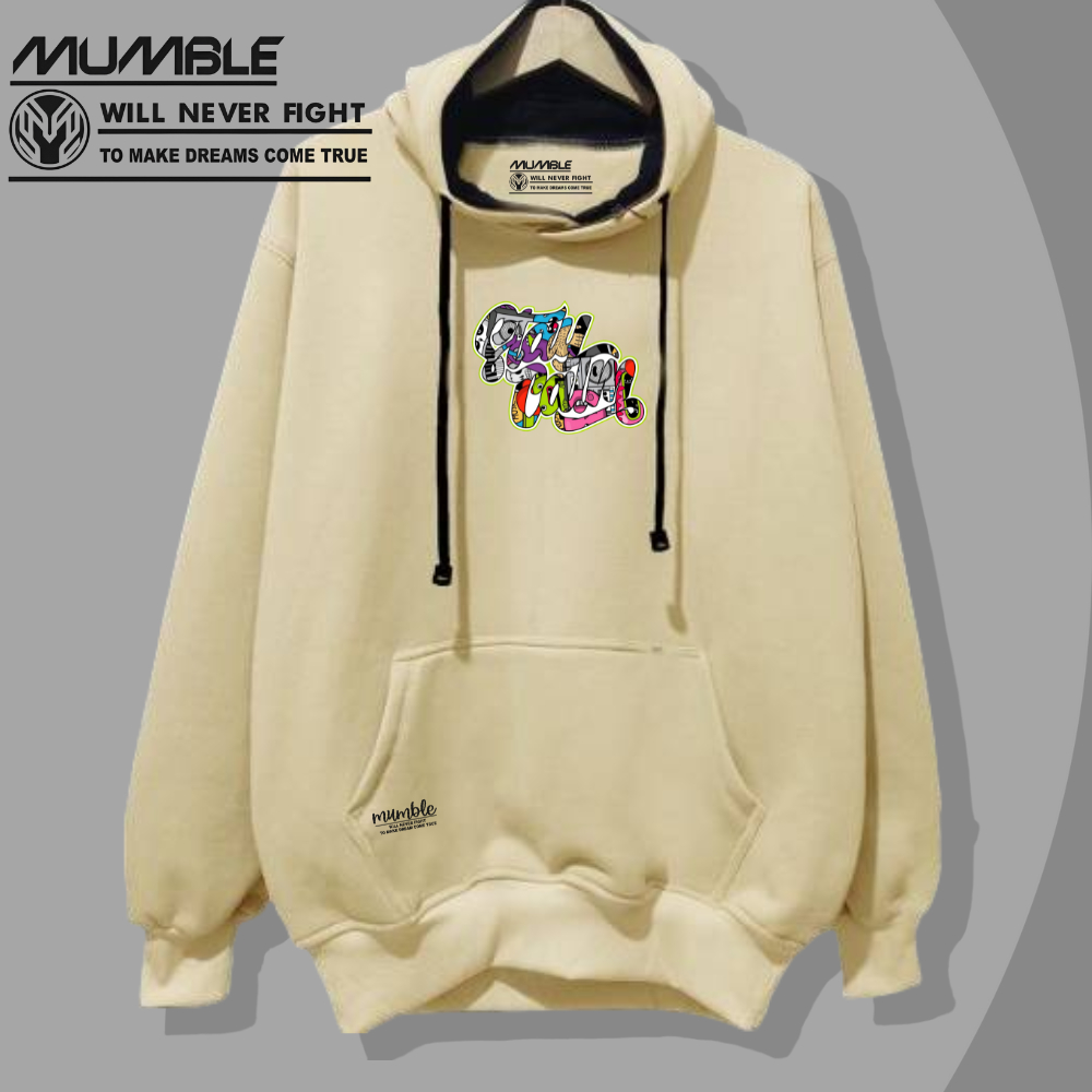 Suiter Hoodie Warna Cream Mumble Authentic Terbaru dan Terlaris Bahan Katun Flecce Tebal Sweater Hoddie Pria Wanita Aesthetic Original Distro Swweter Hodi